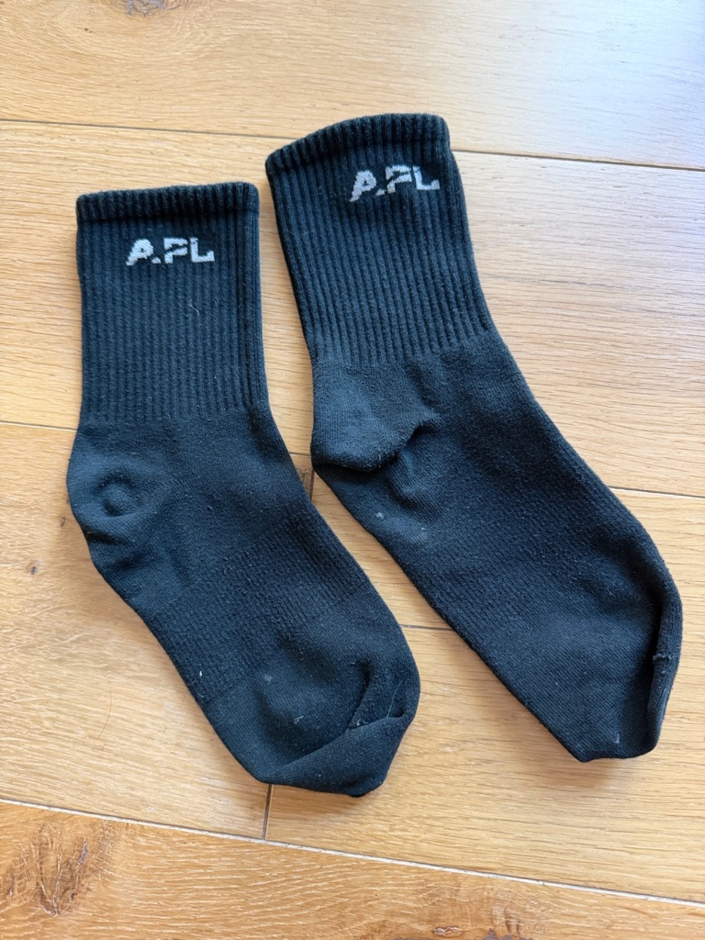 APL Black Crew Socks - Cushioned Comfort